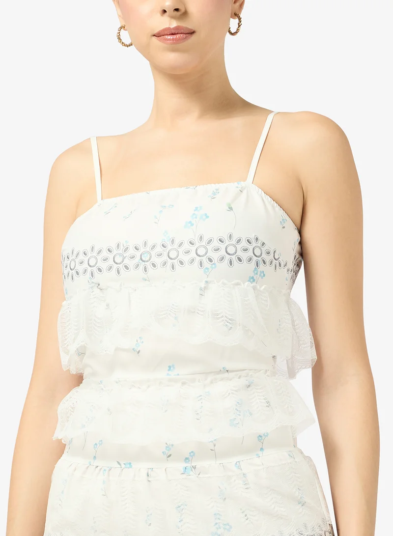 Ella  Printed Tiered Dress for Women | Best Price UAE